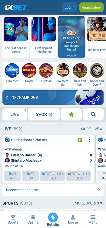 Step 1 - Visit the official 1xBet site