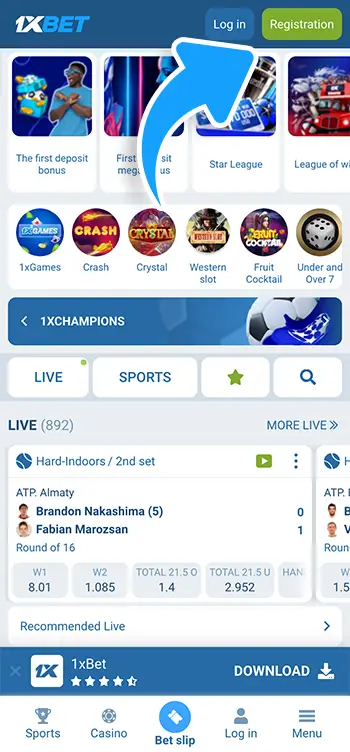 Step 2 - Open the app and click Register