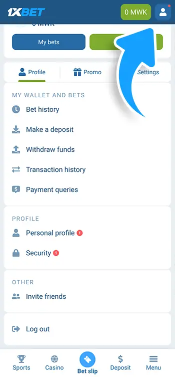 Step 3 - Open your profile in My Account